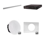 Shure 714P W-V Ecosystem DJ Package Including 1 MXA710-4FT Linear Microphone, 1 P300-IMX Conferencing Processor, 4 MXN5W-C Ceiling Speaker + Tile Bridge by Shure