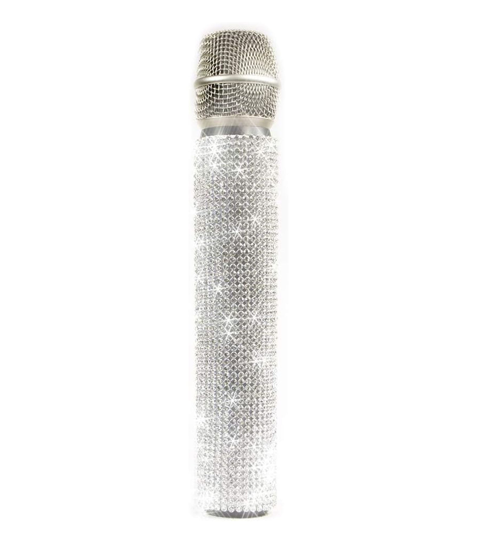 MicFx 7001-BL, White Diamonds Crystal Microphone Sleeve by MicFX
