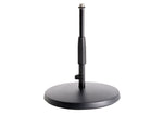 K&M Round Base Table/Floor Microphone Stands - Black by K&M