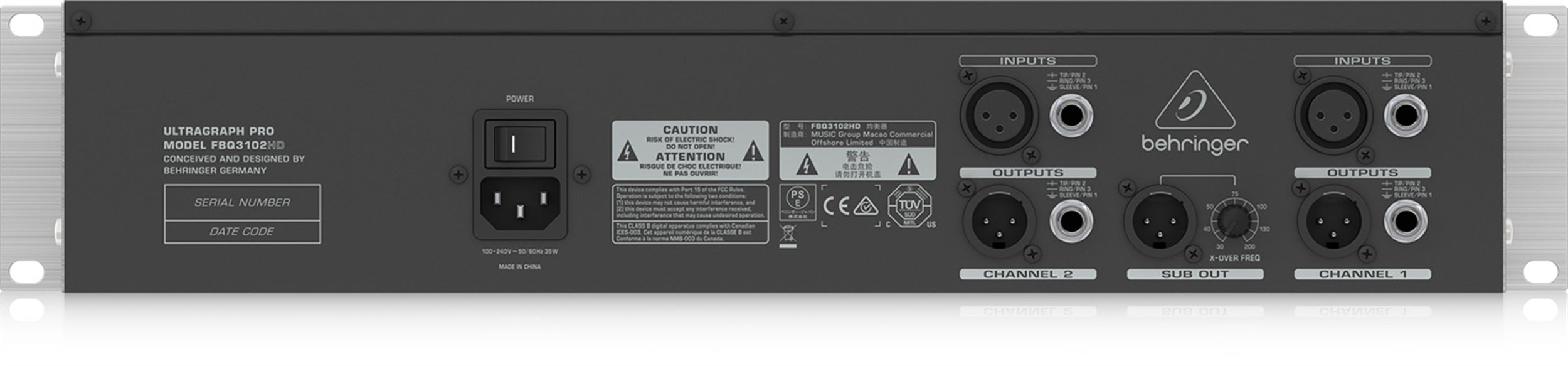 Behringer FBQ3102HD High Deffinition 31-Band Stereo Graphic Equalizer with FBQ Feedback Detection System by Behringer