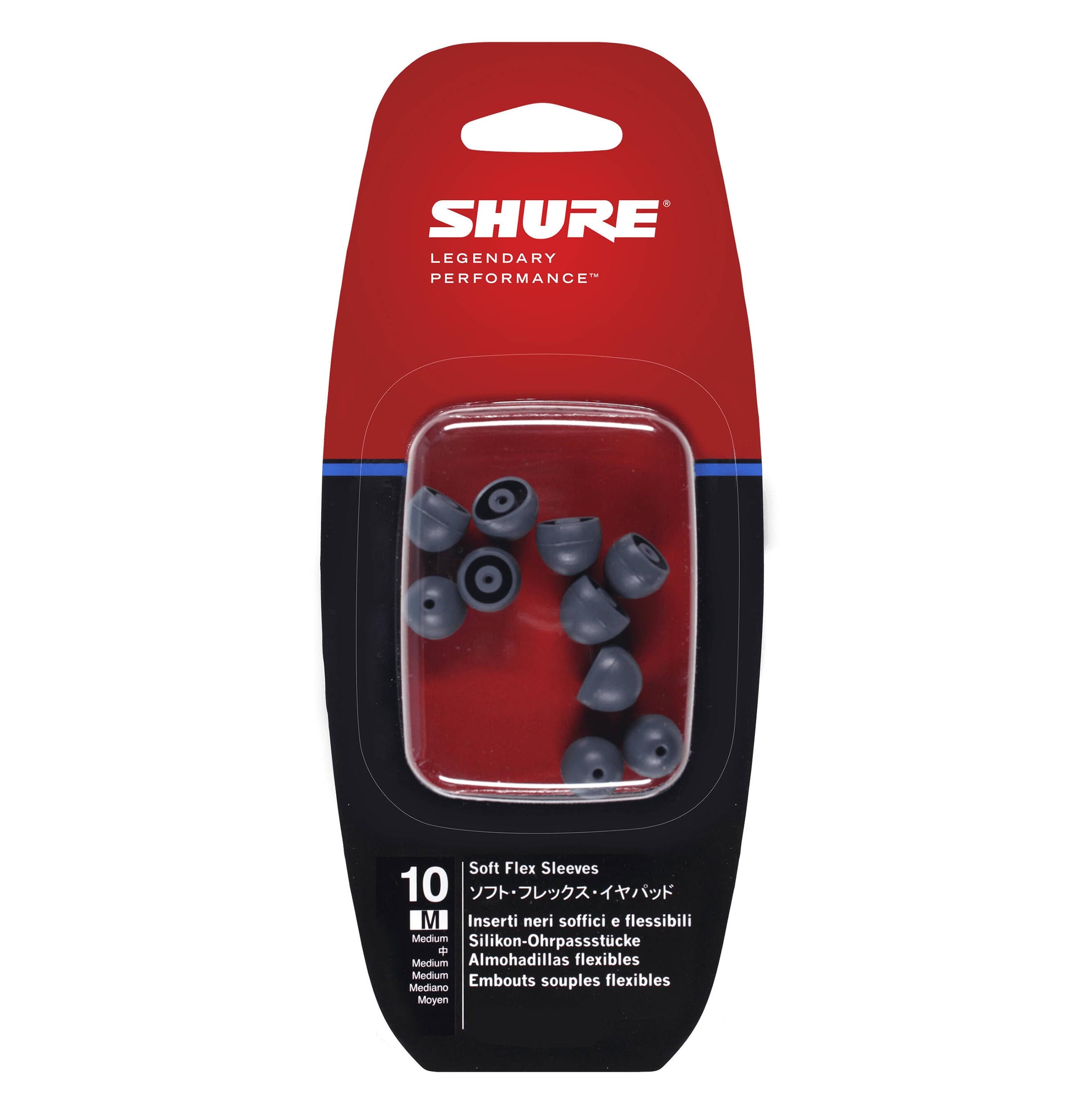 Shure EASFX1-10M, Silicone Flex Sleeves for Shure Sound Isolating Earphones - Medium