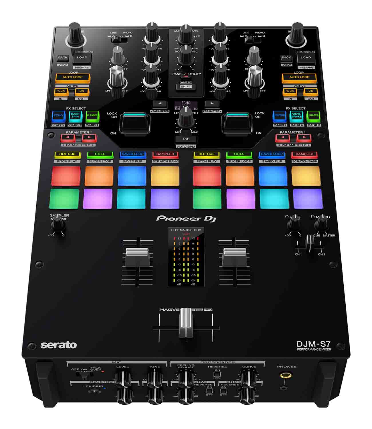 B-STOCK: Pioneer DJ DJM-S7 Scratch-Style 2-Channel Performance DJ Mixer - Black