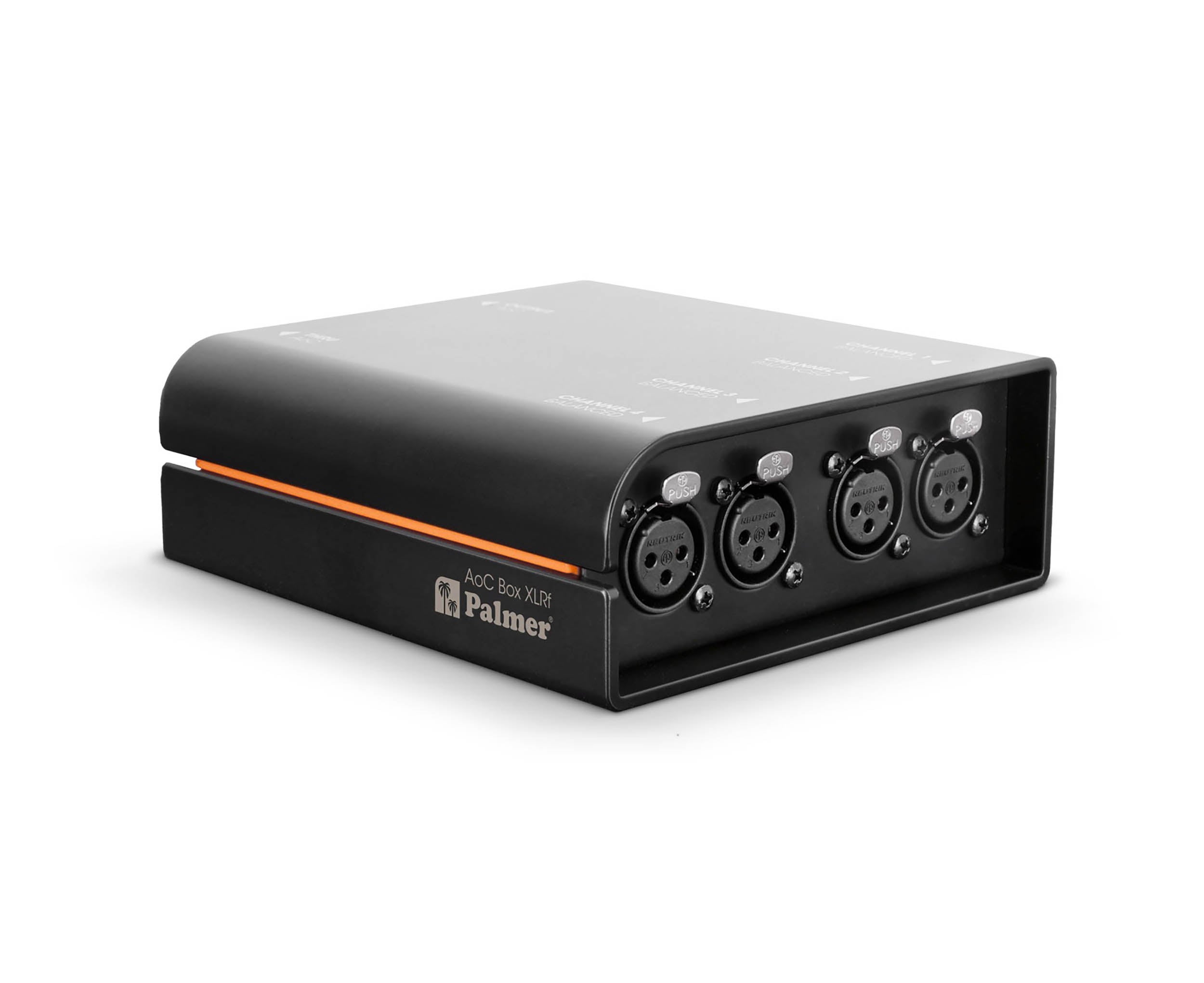 Palmer AoC Box XLRf Audio Over Cat Box from etherCON to 4 x XLR Female by Palmer