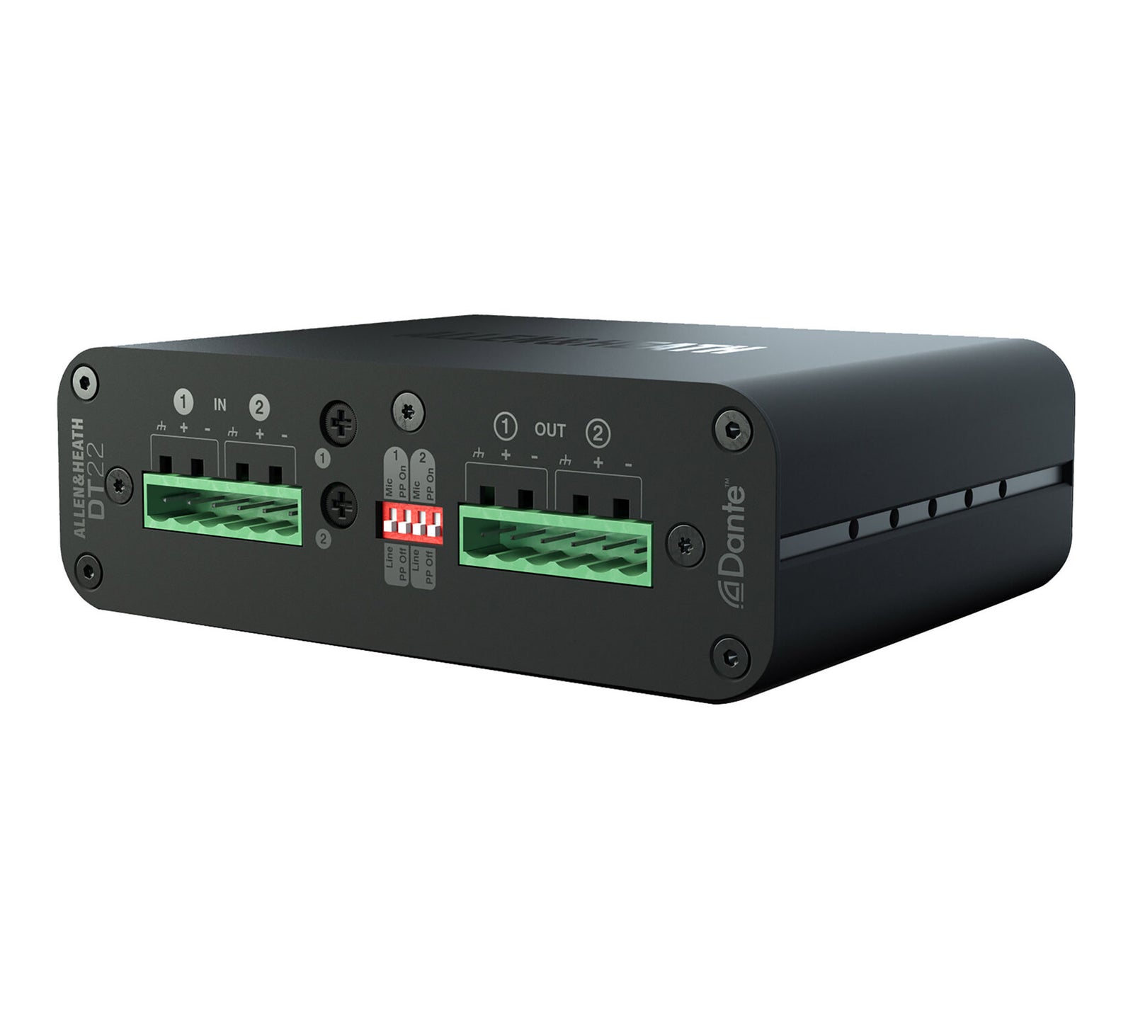 Allen & Heath DT22-M Dante I/O Interface with 2 IN and 2 OUT by ALLEN & HEATH