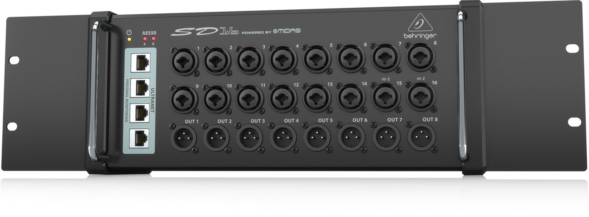 Behringer SD16, 8 Outputs Stage Box with 16 Remote-Controllable Midas Preamps by Behringer