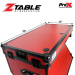 ProX XS-ZTABLEBLMK2, Z-Style Flight Case DJ Table Workstation with Handles and Wheels - Black Finish by ProX Cases