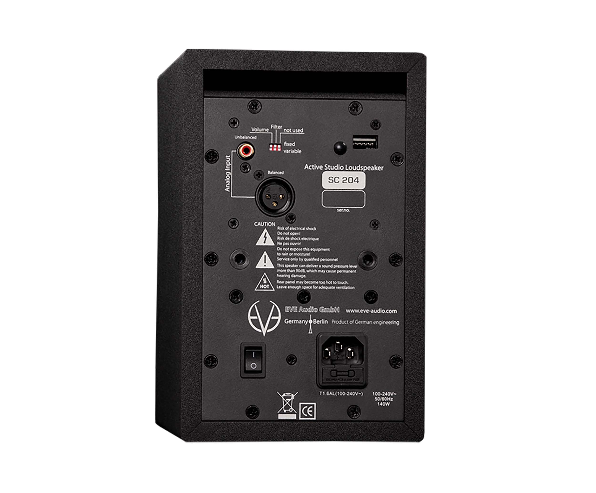 Eve Audio SC204, 2-Way AMT 100-Watt Active Monitor - 4 Inch by EVE Audio