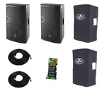 DAS Audio 712ACVRALTEA12, 12-Inch Powered Speaker DJ Package with Cover by DAS Audio