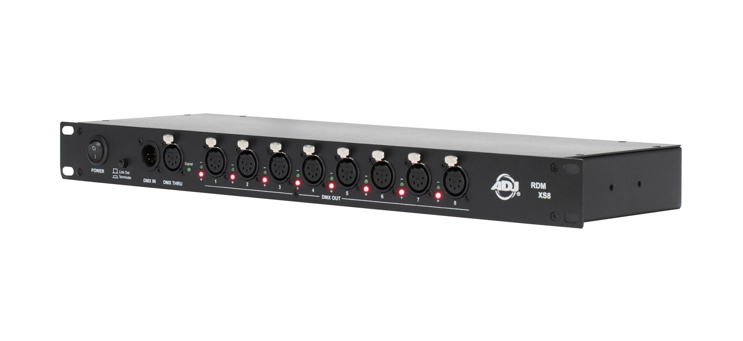 ADJ RDM XS8, DMX 8-Way RDM Data Splitter with Wired Digital Communication Network by ADJ