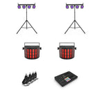 Chauvet DJ RGBW LED Derby Effect Lights DJ Package with 4-Par Wash Light System, USB Transceivers and Wireless Lighting Controller by Chauvet DJ