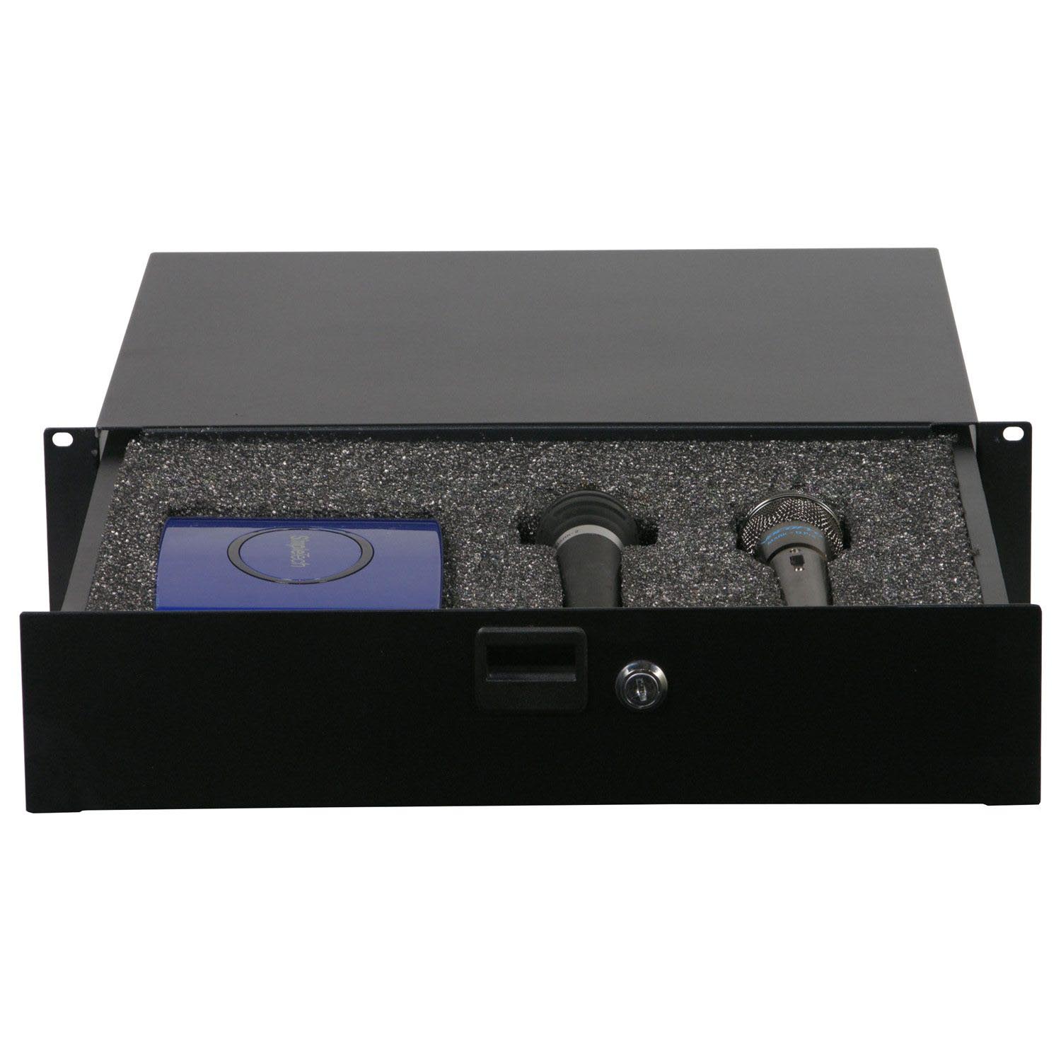 Odyssey ADFRD02, 2U Rack Mountable Drawer With Interior Diced Foam by Odyssey