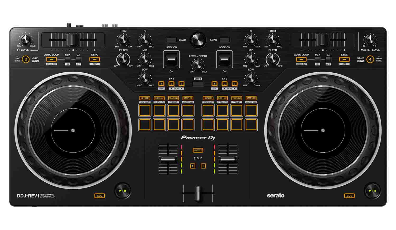 Pioneer DJ DDJ-REV1 Scratch-Style 2-Channel DJ Controller for Serato DJ Lite - Black