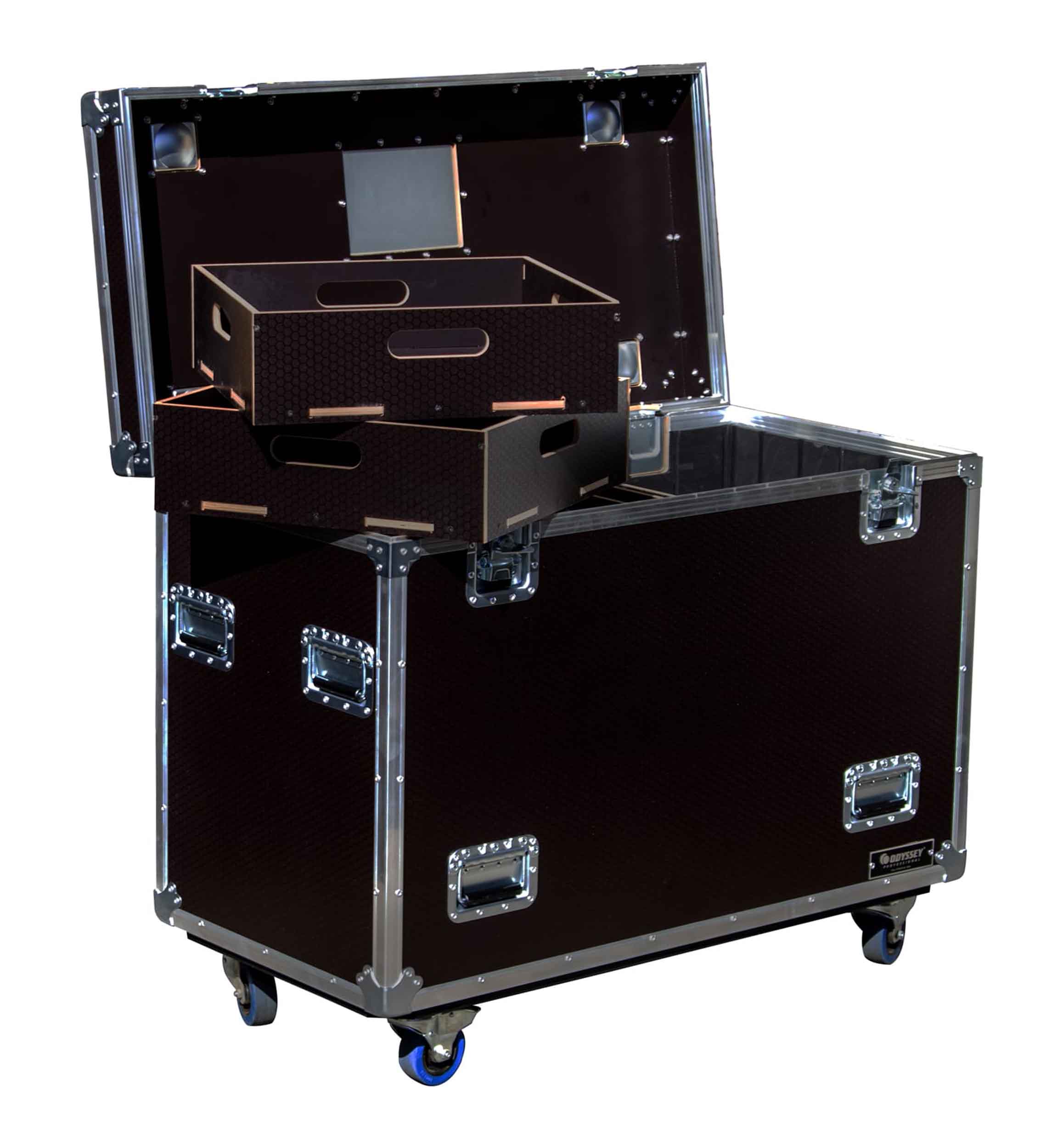 Odyssey OPT452236WBRN, Professional Brown Hex Board Utility Tour Trunk Case with Caster Wheels by Odyssey