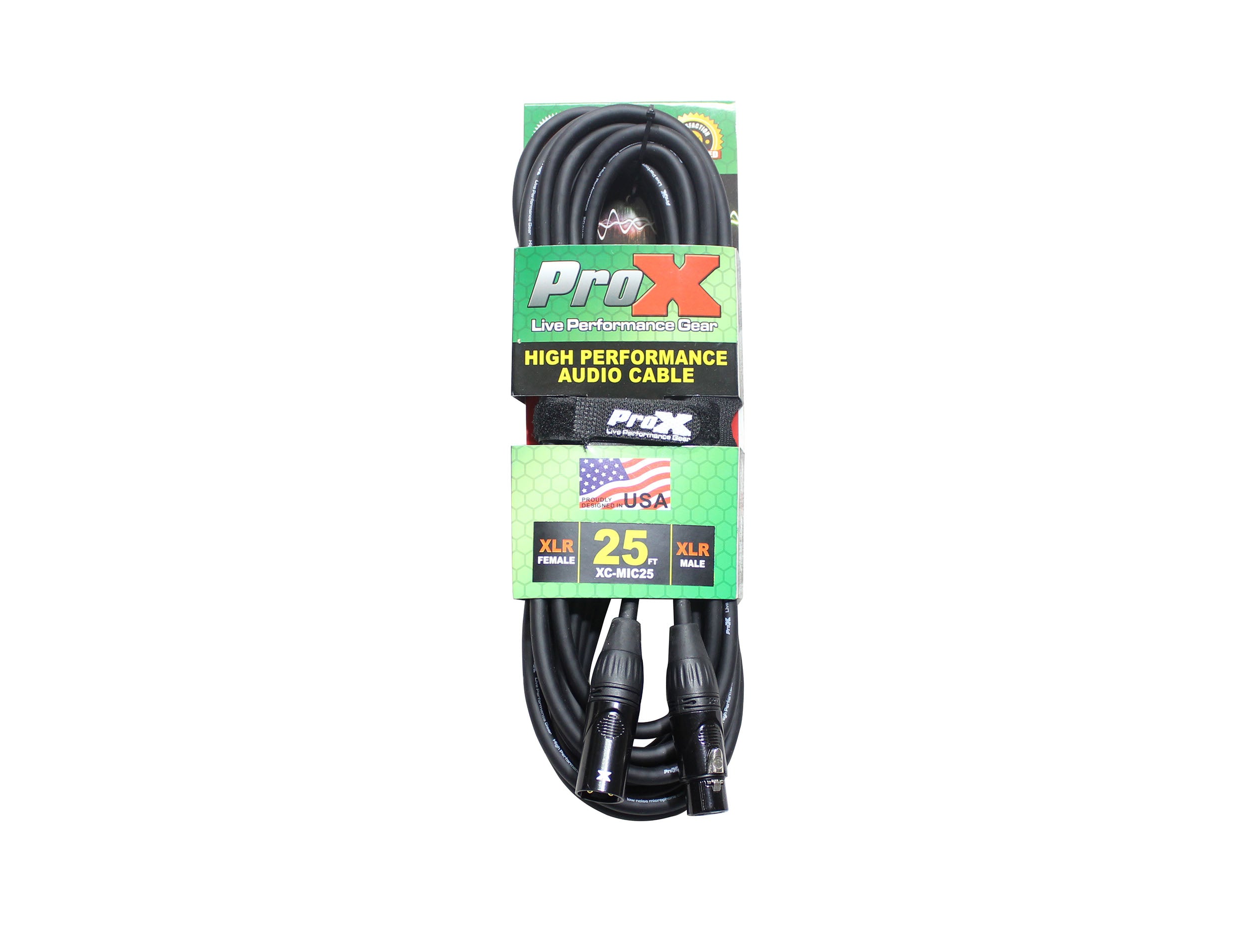 ProX XC-MIC25 Balanced XLR-F to XLR-M High Performance Microphone Cable - 25 Feet by ProX Cases