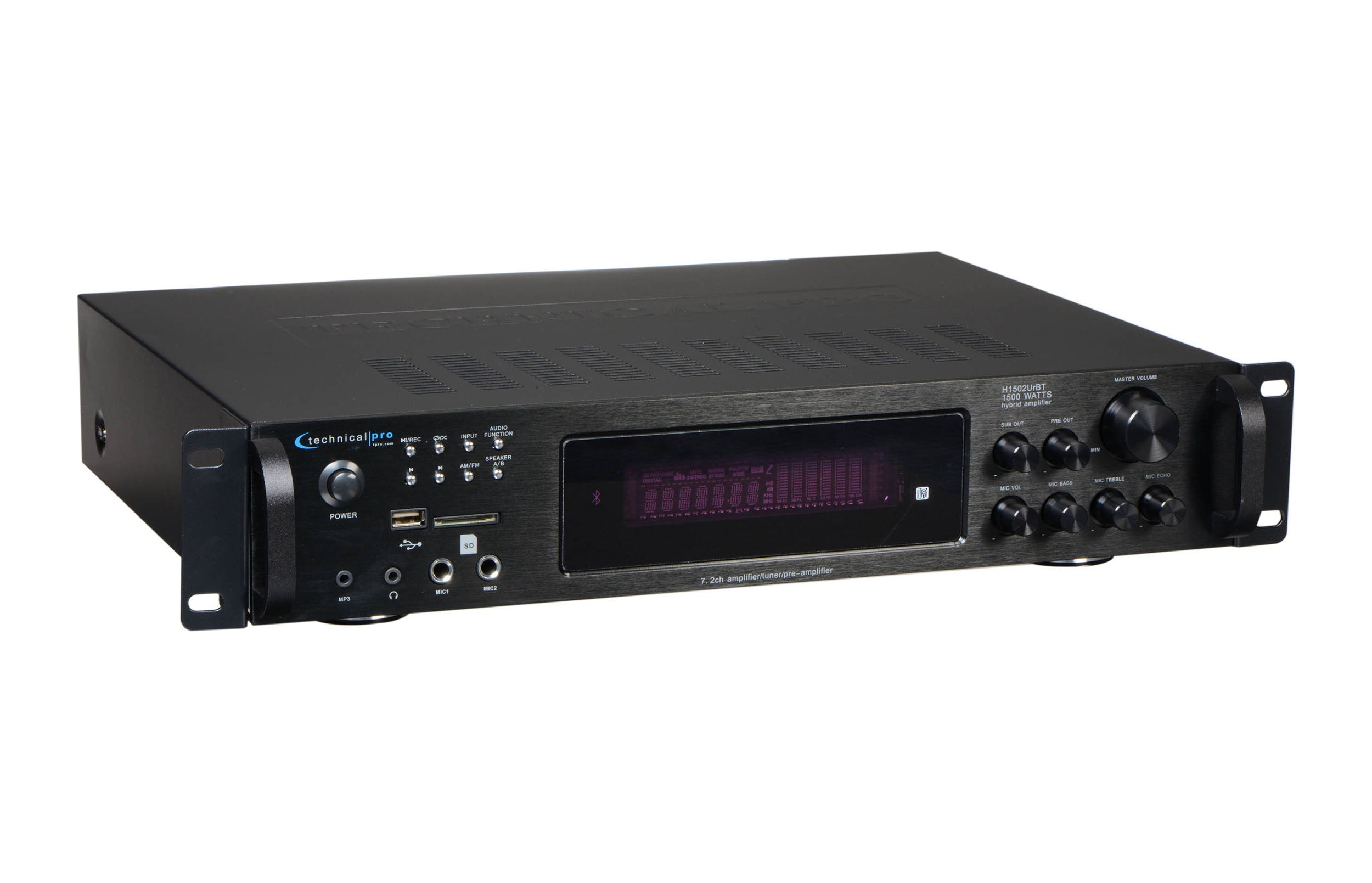 Technical Pro H1502URBT 1500W Digital Hybrid Amplifier / PreAmp Tuner by Technical Pro