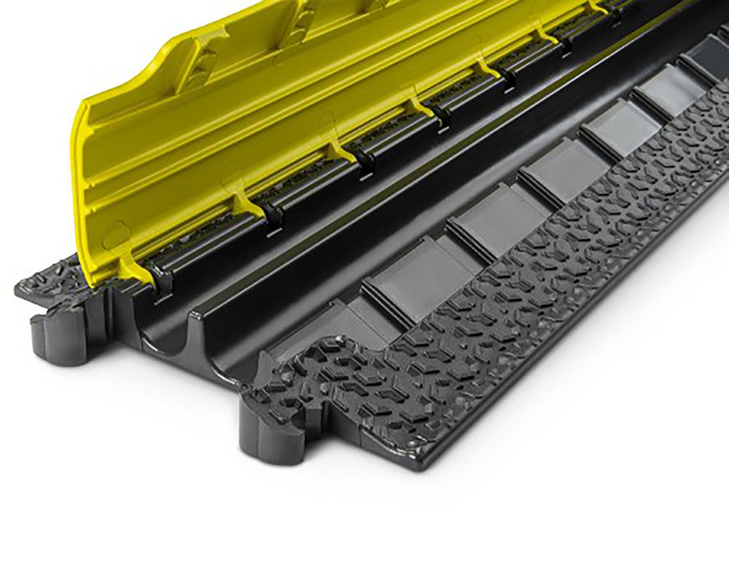 Defender 86100, 2 Channels Medium Duty Cable Protector - Black/Yellow by Defender