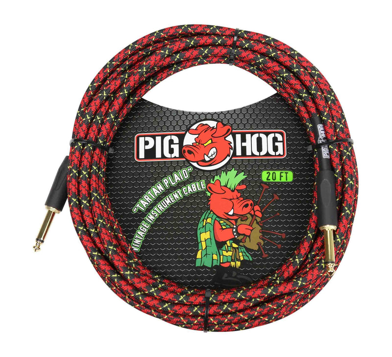 Pig Hog PCH20PL "Tartan Plaid" Instrument Cable - 20ft by PigHog