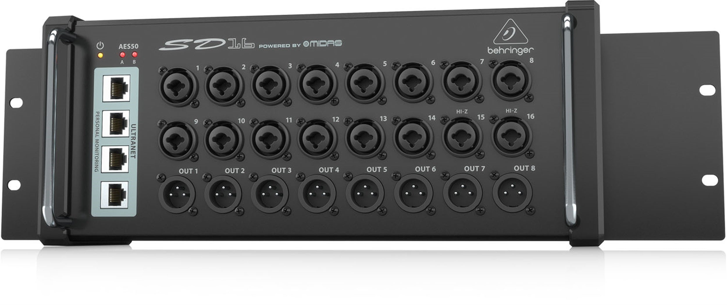 Behringer SD16, 8 Outputs Stage Box with 16 Remote-Controllable Midas Preamps by Behringer