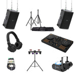 Pioneer DJ DDJ-FLX4 CLUB LIGHT Package 03 with DJ Controller, Speakers, Stands and Headphones by Pioneer DJ