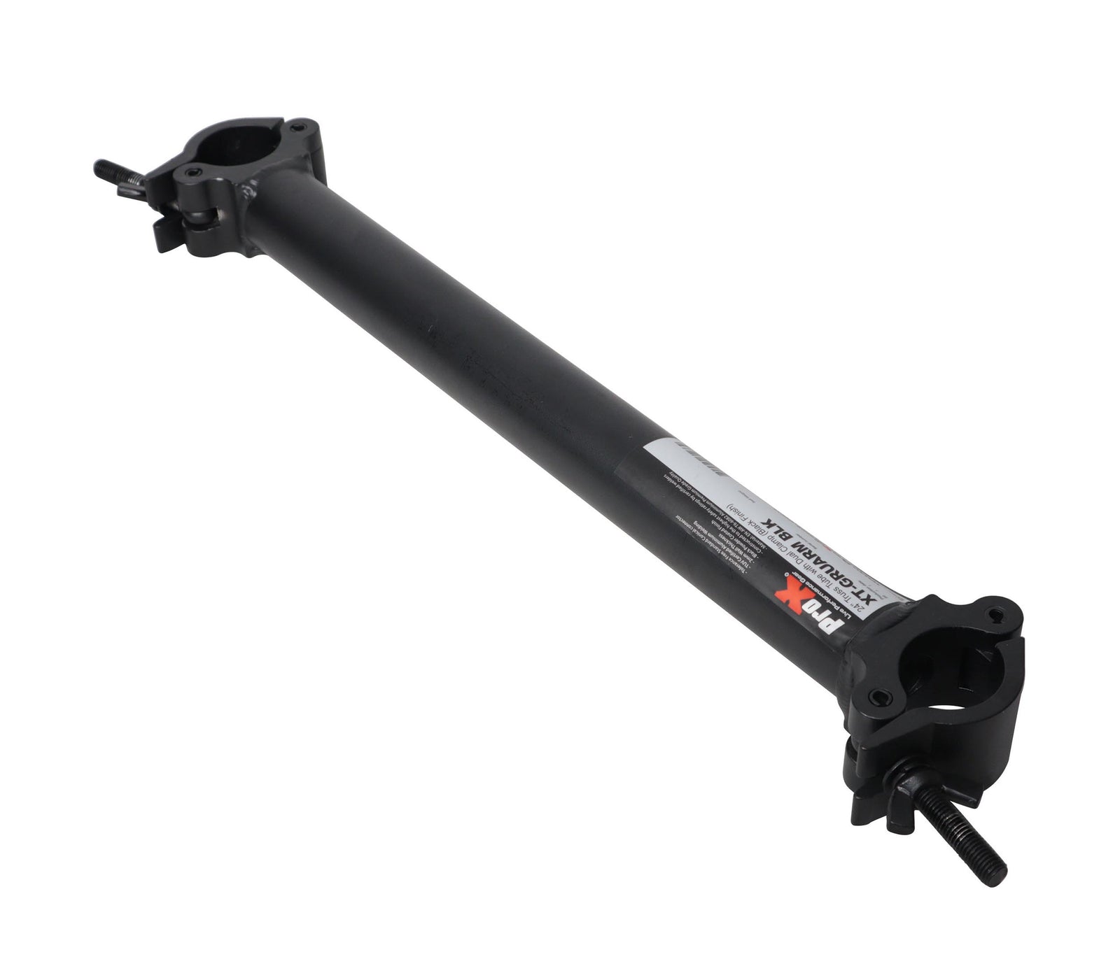 ProX XT-GRU-ARM BLK, 24 Inch Truss Tube with Dual Clamp for ProX XT-GRU Rapid Grid Modular System - Black by ProX Cases