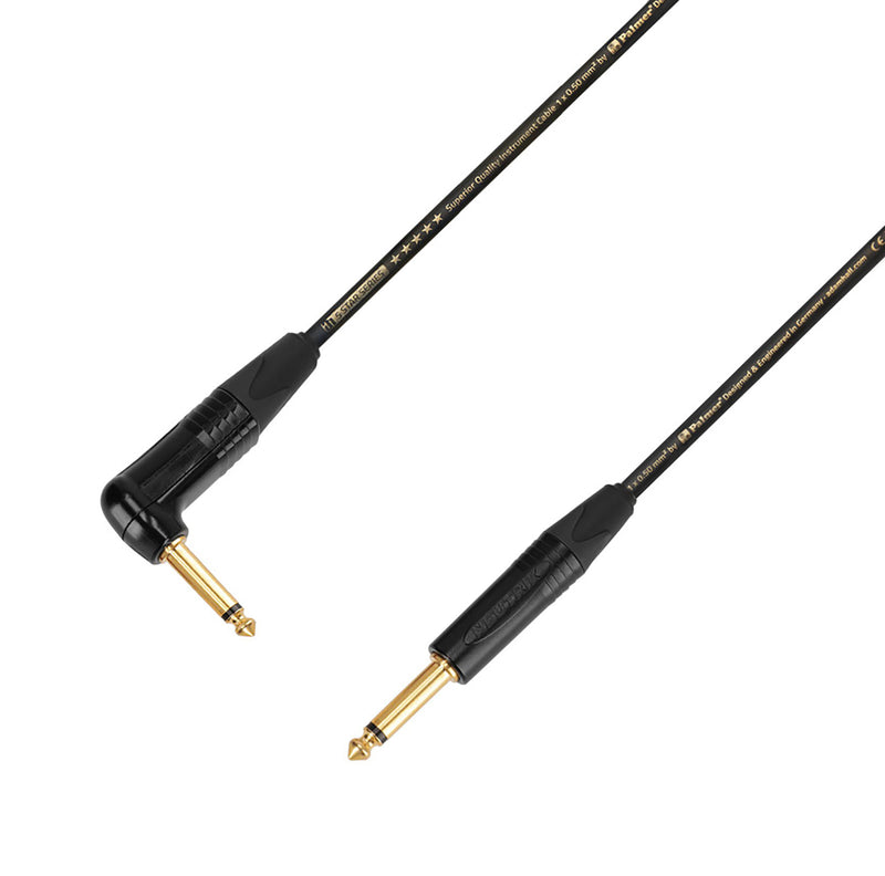 Adam Hall Cables 5 STAR IPR 0600 Instrument Cable Palmer and Neutrik Angled Jack TS x Jack TS - 6m / 20 Ft by Adam Hall