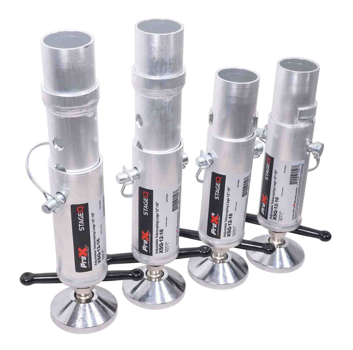 ProX XSQ-1215MK2 StageQ Platform Telescoping Legs12 to 15 Inch Height - adjustable to 16 by ProX Cases