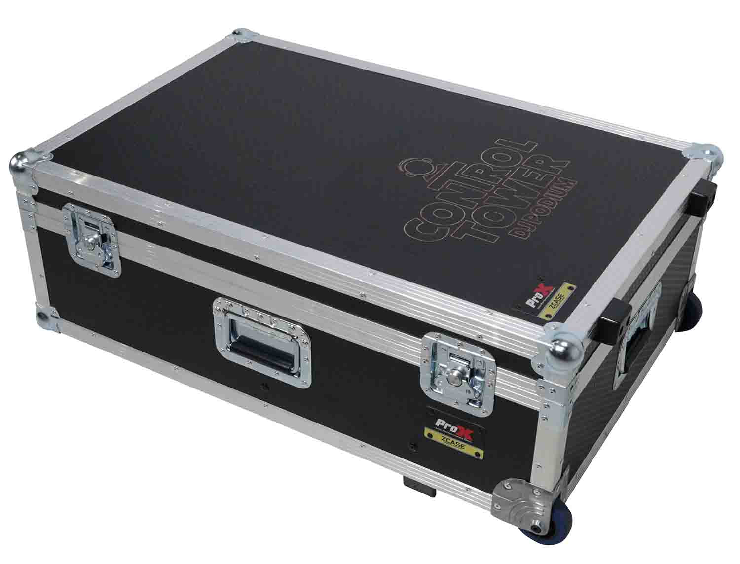 ProX XZF-DJCTEMPTYCASE, Set of Two ATA Flight Style Road Cases for Control Tower DJ Podium Travel Stand