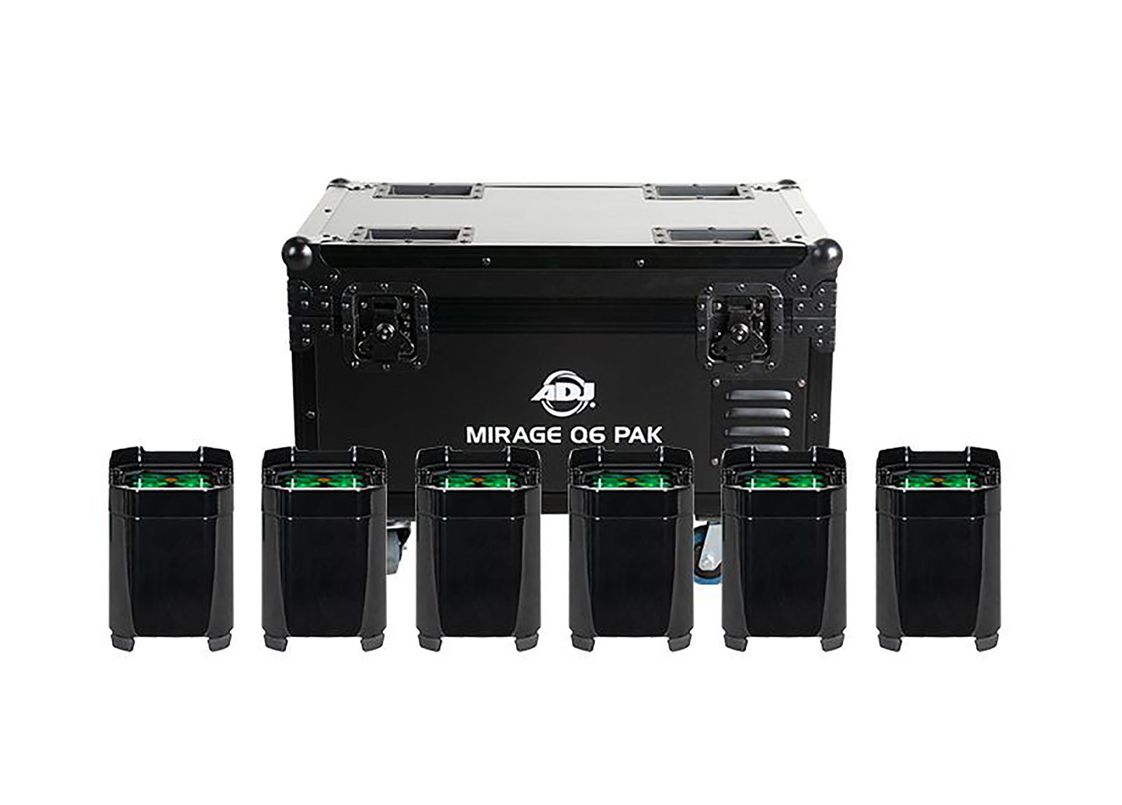 ADJ Mirage Q6 Pak Black, All-in-One Battery-Powered Event Up Lighting System by ADJ
