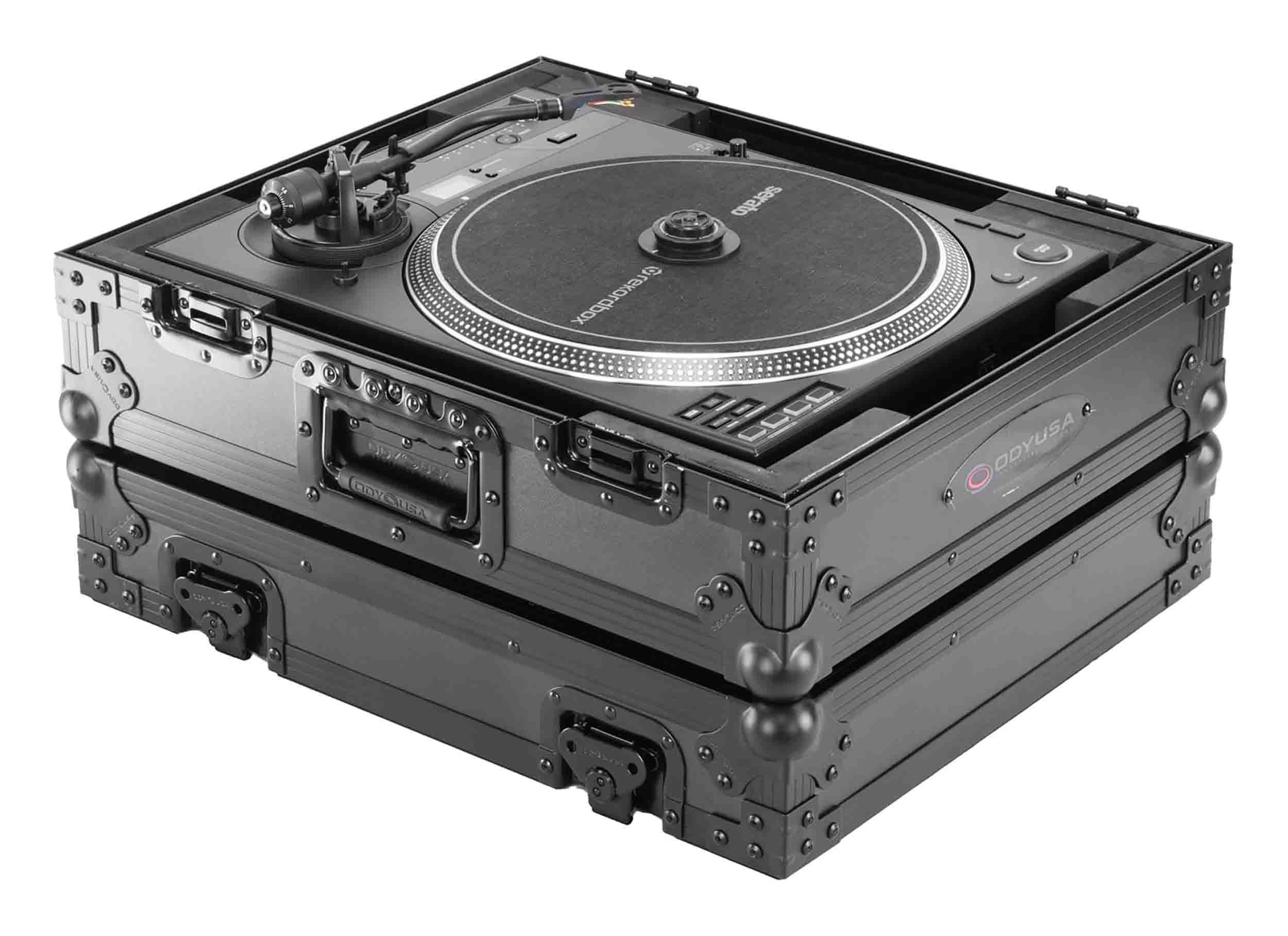 Odyssey FZCRSS121200BL, Label Flight Case for the Pioneer DJ PLX-CRSS12 / Technics 1200 or Similar Size Turntable - Black