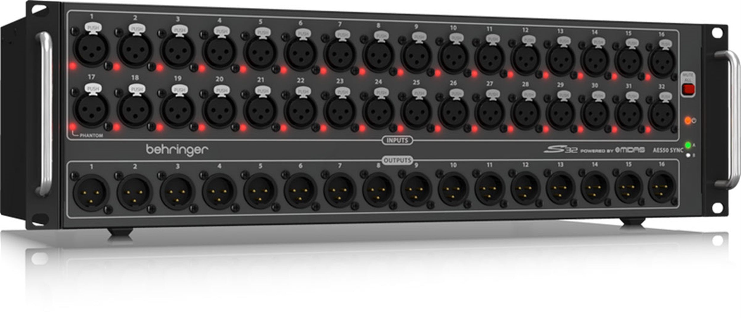 Behringer S32 Remote-Controllable Midas Preamps, With Networking SuperMAC Technology by Behringer