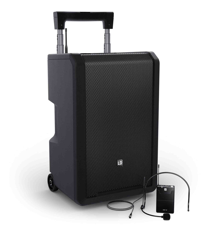 LD System ANNY 10 BPH B5.1, 10" Portable Battery-Powered Bluetooth PA System with Mixer And 1x Headset Microphone Including Bodypack by LD Systems