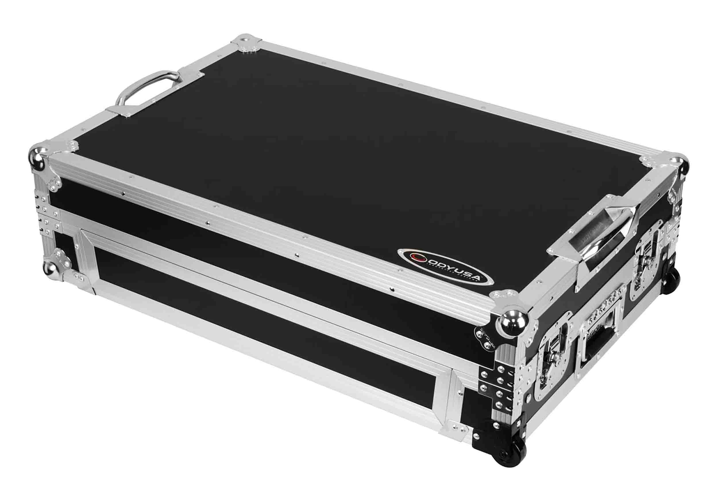 Odyssey FZGSDDJREV5CW, 1U Flight Case for DDJ-REV5 with Glide Style Laptop Platform and Corner Wheels by Odyssey