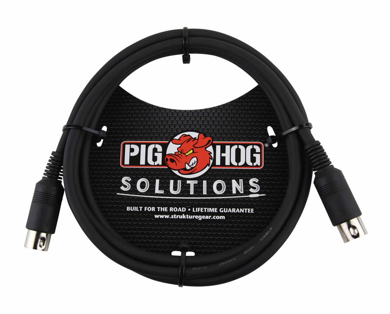 Pig Hog PMID03, 5-Pin MIDI Cable - 3 Ft by Pig Hog