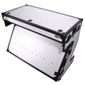 ProX XS-ZTABLEWH, Z-Style Folding DJ Table Flight Case with Handles and Wheels - Black White Finish by ProX Cases