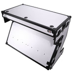 ProX XS-ZTABLEWH, Z-Style Folding DJ Table Flight Case with Handles and Wheels - Black White Finish by ProX Cases