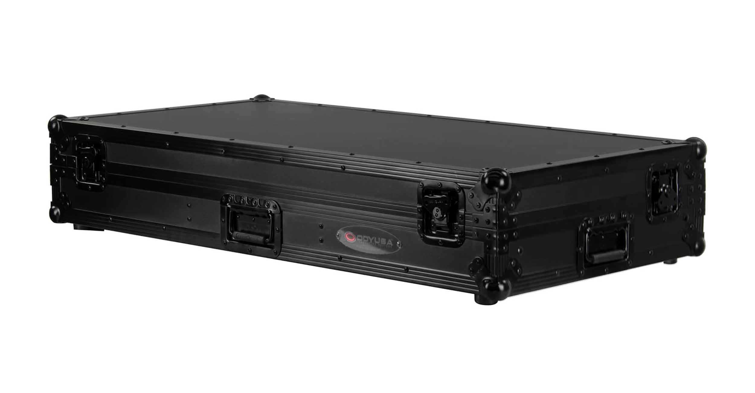 Odyssey FZGSP12CDJW2BL, Full Glide Platform Label DJ Coffin Flight Case for 12″ Format DJ Mixer and Two Large Format Media Players - Black