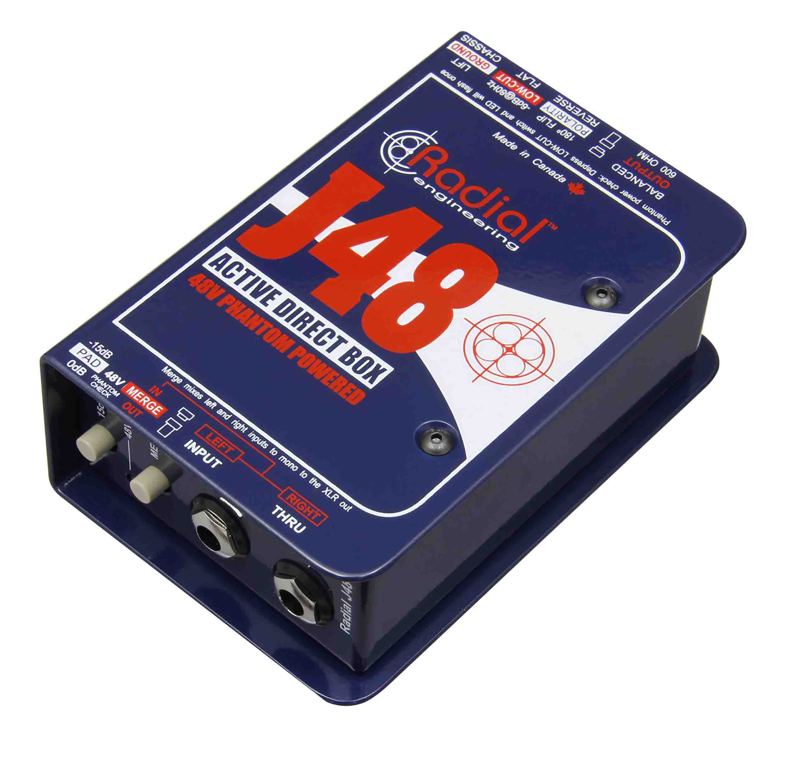 Radial Engineering J48 Phantom Powered Active Direct Box by Radial Engineering