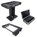 Prox Rev7 Control Tower Podium with Case and Top Plate DJ Package - Black by ProX Cases