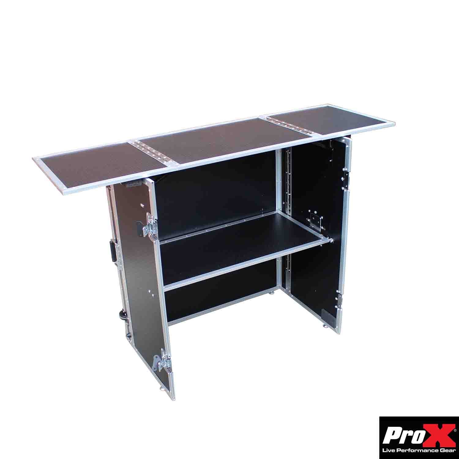 B-Stock Scratch & Dent: ProX XS-DJSTN DJ Folding Workstation Table, Fold Away with Wheels