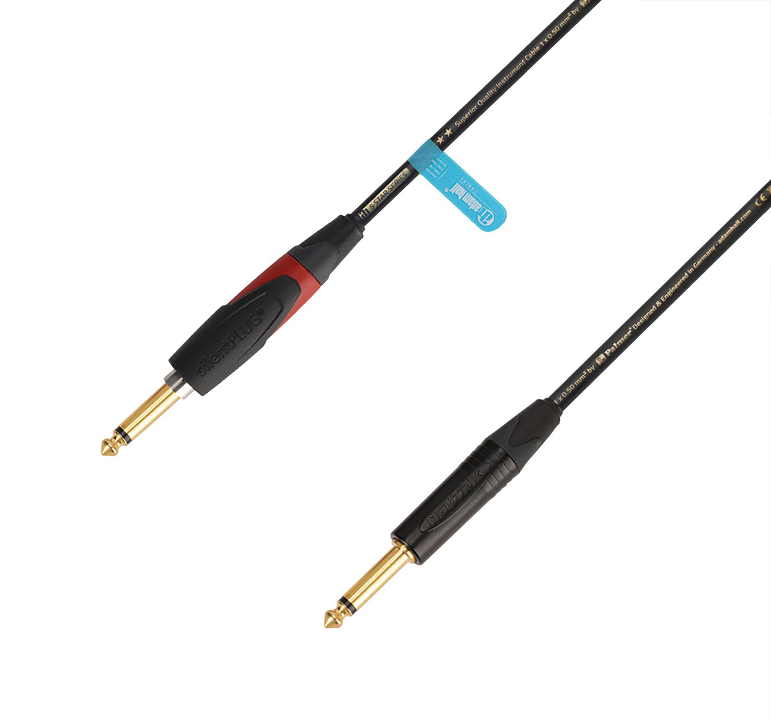 Adam Hall Cables 5 STAR IPP 0600 Instrument Cable Palmer and Neutrik silent PLUG Jack TS - 6m / 20 Ft by Adam Hall