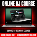 Serato DJ Beginner Course, online DJ video course by Crossfader shown on a laptop, video lessons only, no DJ equipment included - Hollywood DJ