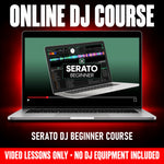 Serato DJ Beginner Course, online DJ video course by Crossfader shown on a laptop, video lessons only, no DJ equipment included - Hollywood DJ