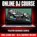 Traktor Beginner Course, online DJ video course by Crossfader shown on a laptop, video lessons only, no DJ equipment included - Hollywood DJ