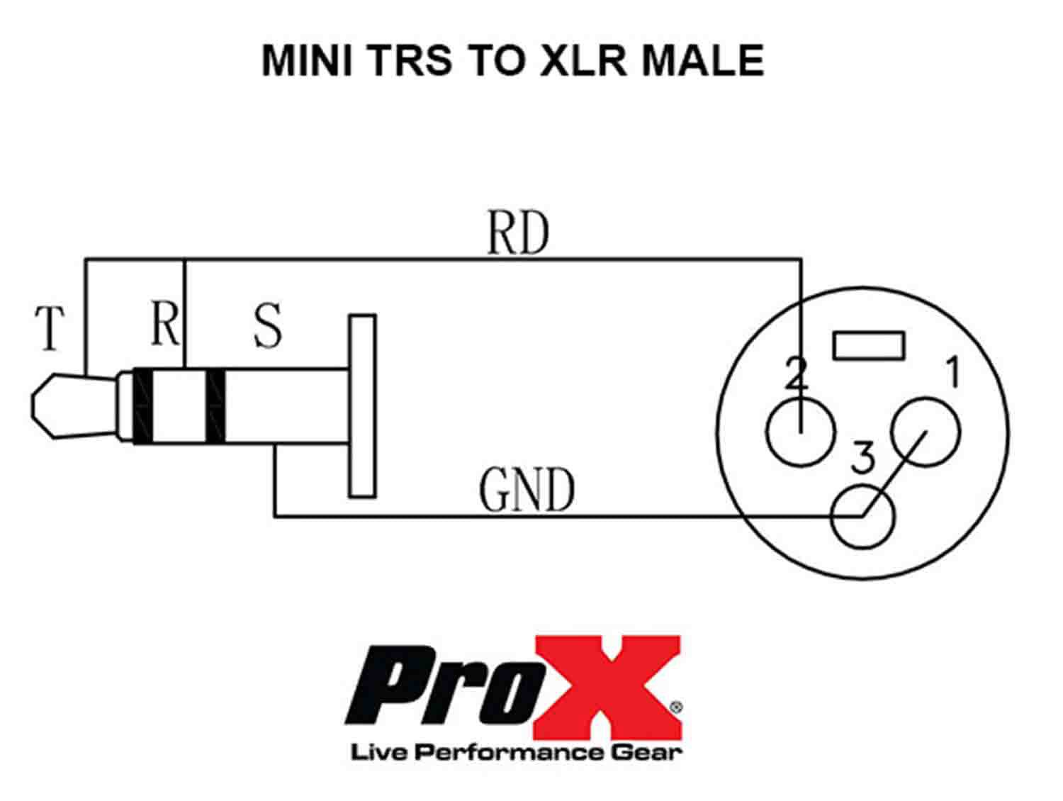 Prox XCP-MXM10 Unbalanced 1/8" TRS Mini to XLR-M Premium Audio Cable - 10 Feet - Hollywood DJ