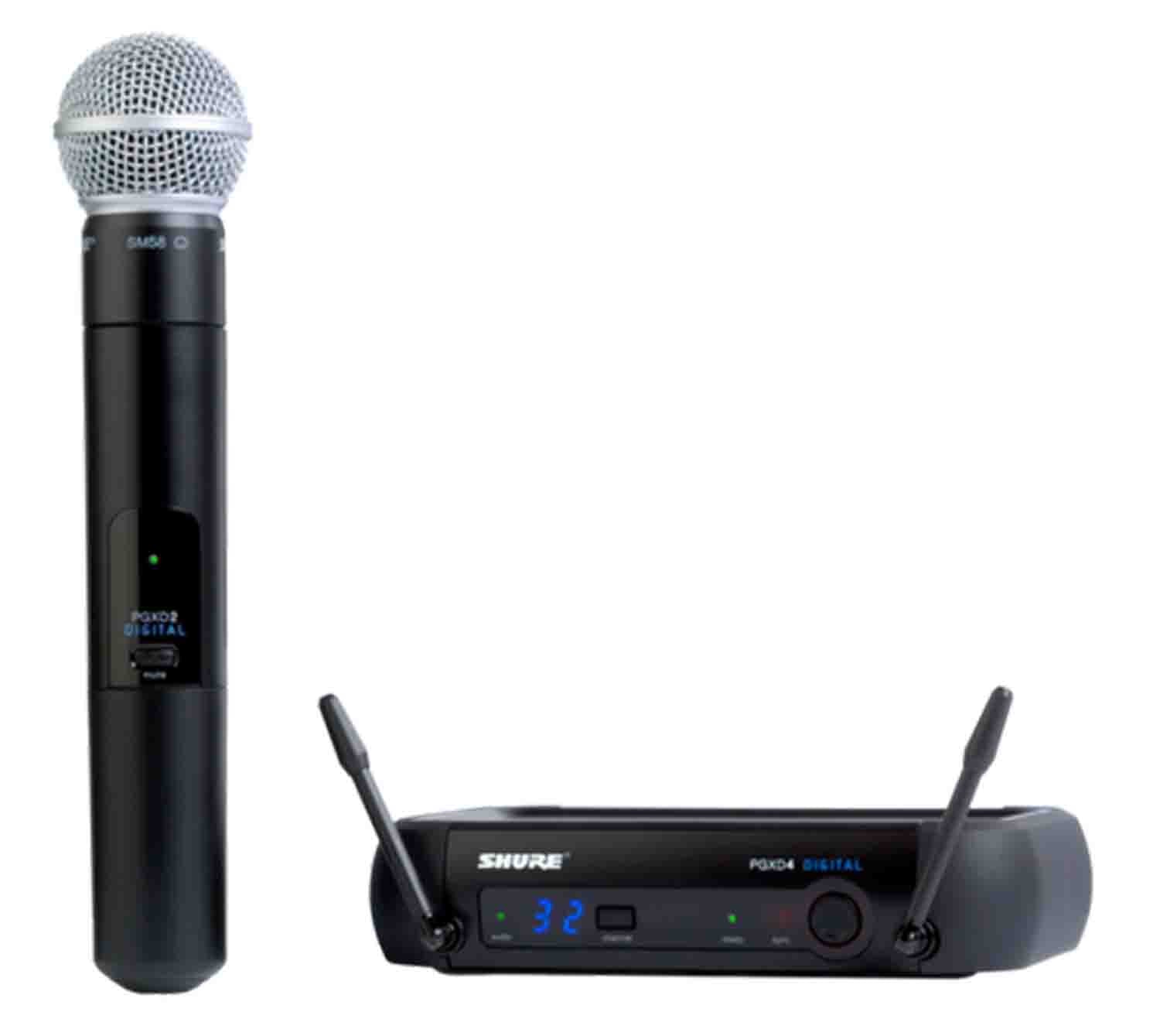 Shure PGXD24/SM58-X8 Digital Handheld Wireless Microphone System with SM58 - Hollywood DJ