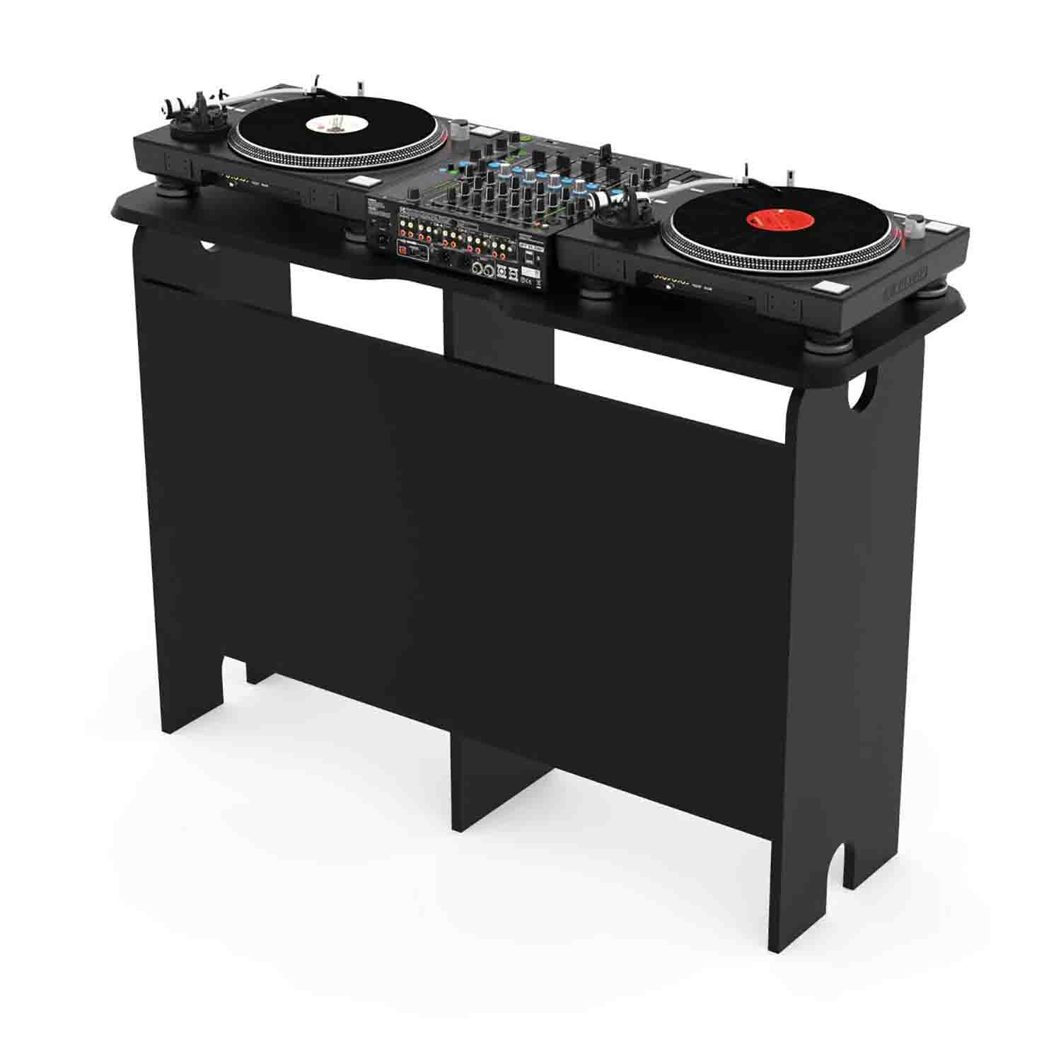 Glorious GigBar DJ Workstation for Turntables and Controllers - Black - Hollywood DJ