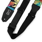 Levy's Leathers MPRH-36 Right Height 2” Wide Polyester Guitar Strap with Comic Book Onomatopoeia Motif - Hollywood DJ
