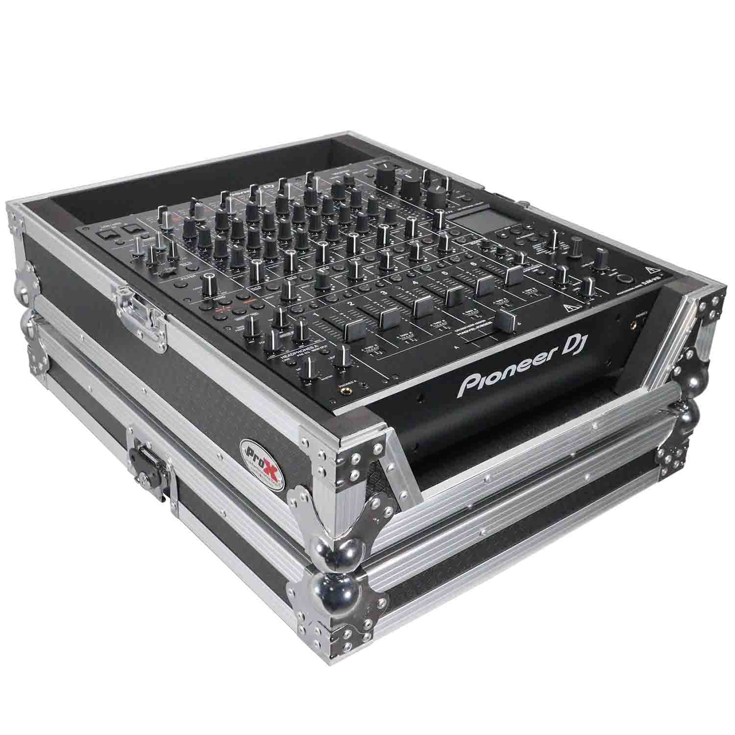 ProX XS-DJMV10 ATA Style Case For Pioneer DJM-V10 6 Channel DJ Mixer - Silver on Black - Hollywood DJ