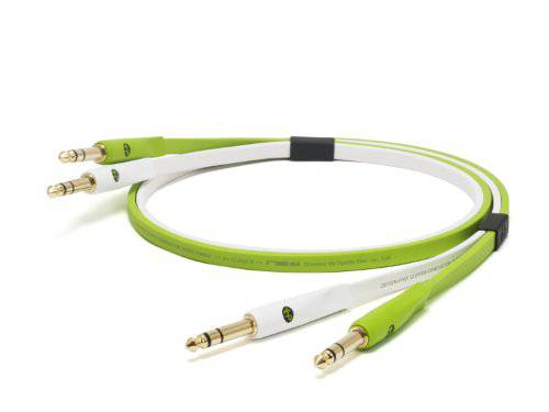 Oyaide DJ Cable 1/4 TRS to 1/4 TRS Neo d+ TRS Class B 1.0m - Green - Hollywood DJ