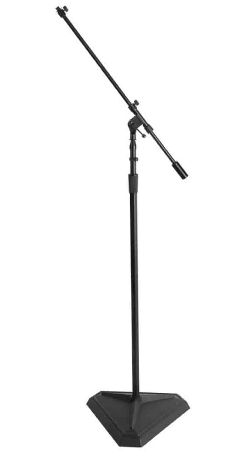 Onstage SMS7630B Hex-Base Studio Microphone Stand with Telescoping Boom - Black - Hollywood DJ